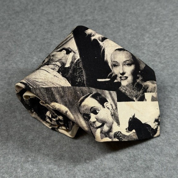 Delio Collection Other - Vintage Delio Collection Old Hollywood Movie Star Novelty Tie 52x4in NOTE